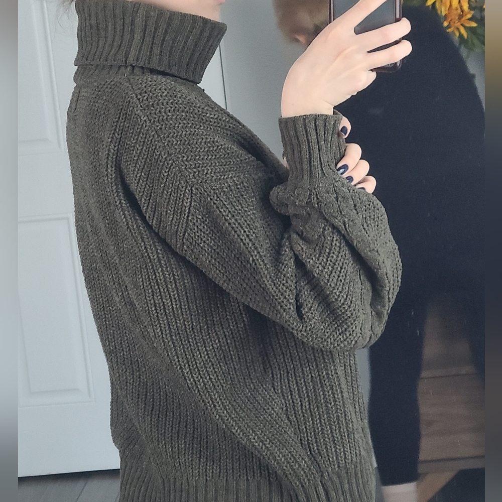 Dark Olive Color Sweater Size M